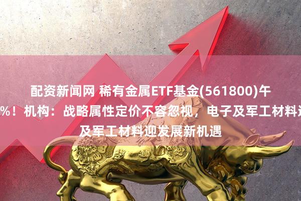 配资新闻网 稀有金属ETF基金(561800)午后冲高涨超1%！机构：战略属性定价不容忽视，电子及军工材料迎发展新机遇