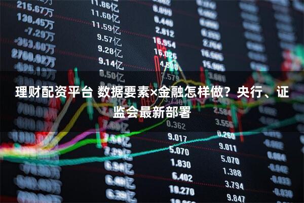 理财配资平台 数据要素×金融怎样做？央行、证监会最新部署